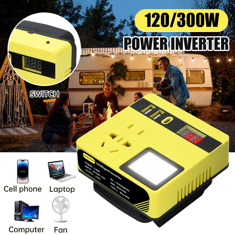 Portable Power Inverter 21V To 220V for Outdoor Converter Adapter ...
