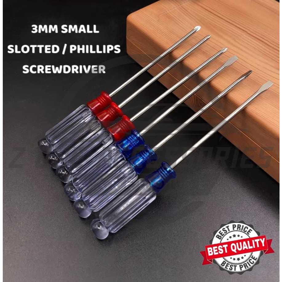 💥 1 PCS 💥 3mm CRYSTAL HANDLE SMALL SLOTTED / PHILLIPS SCREWDRIVER / 螺丝刀 ...