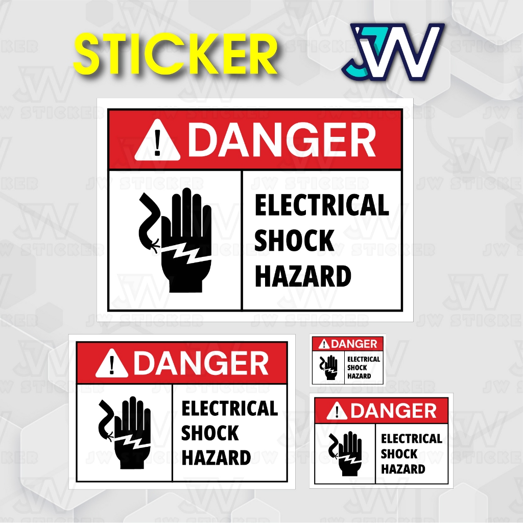 Danger Electrical Shock Hazard / High Voltage Electric / Wire Cable ...