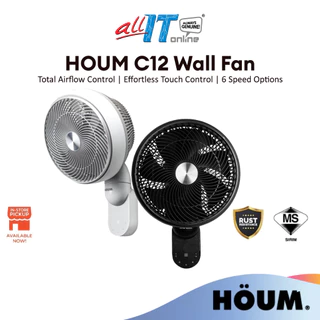 HOUM C12W Wall Circulator Fan Black | White