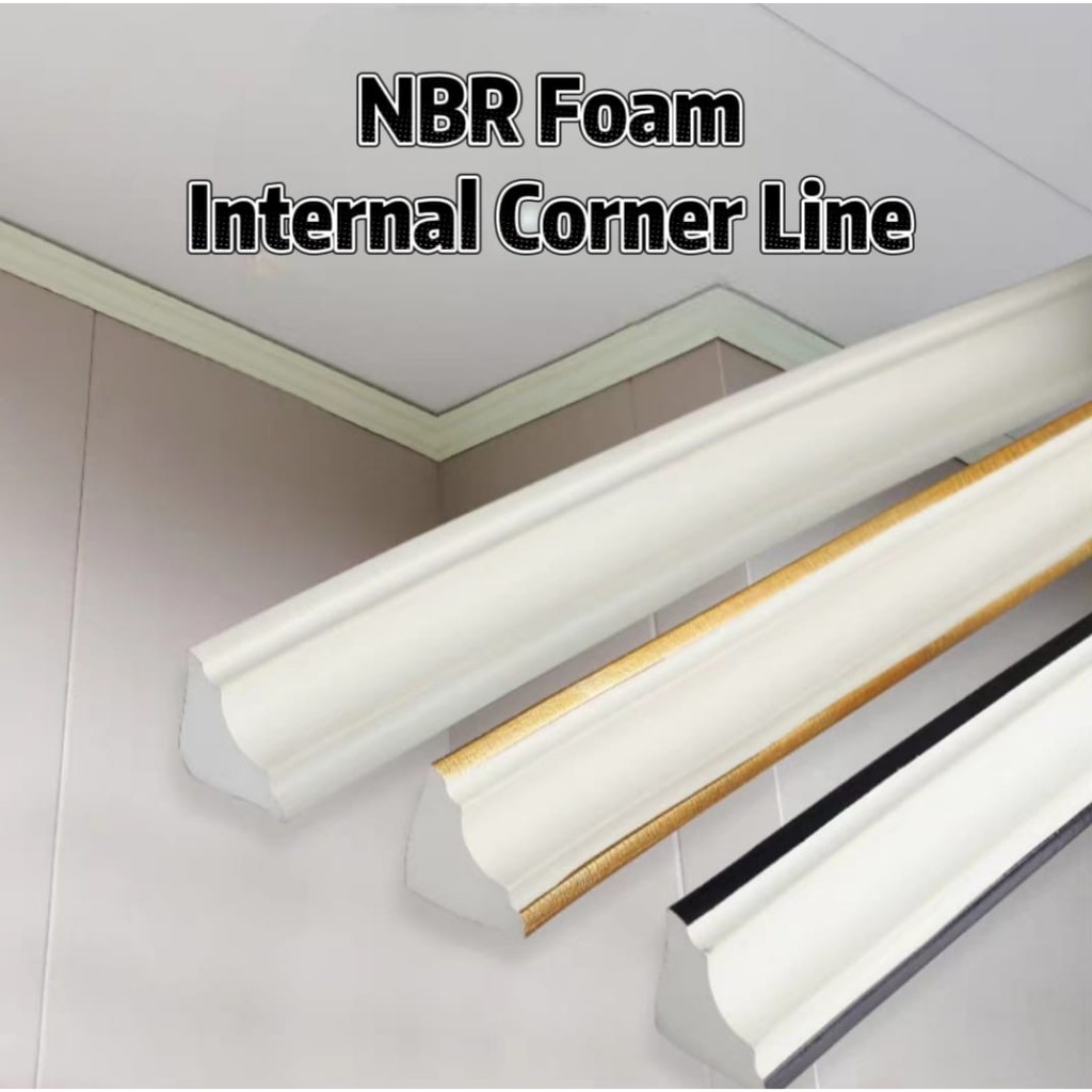 NBR Foam - Cornice Siling/ Jalur Hiasan Rumah/ Internal Corner Line ...