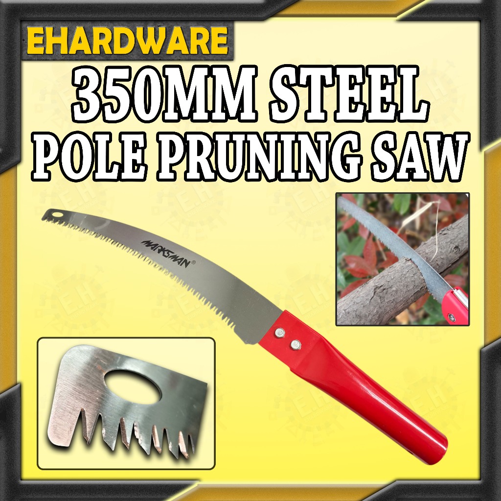 350mm Fixed-Length Steel Pole Pruning Saw – Heavy Duty Branch Cutter ...
