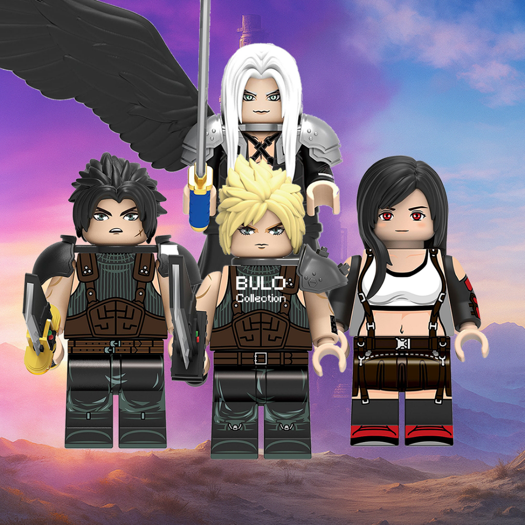 FF7 Custom Mini Figures Cloud Zack Tina Sephiroth Game Action Building ...