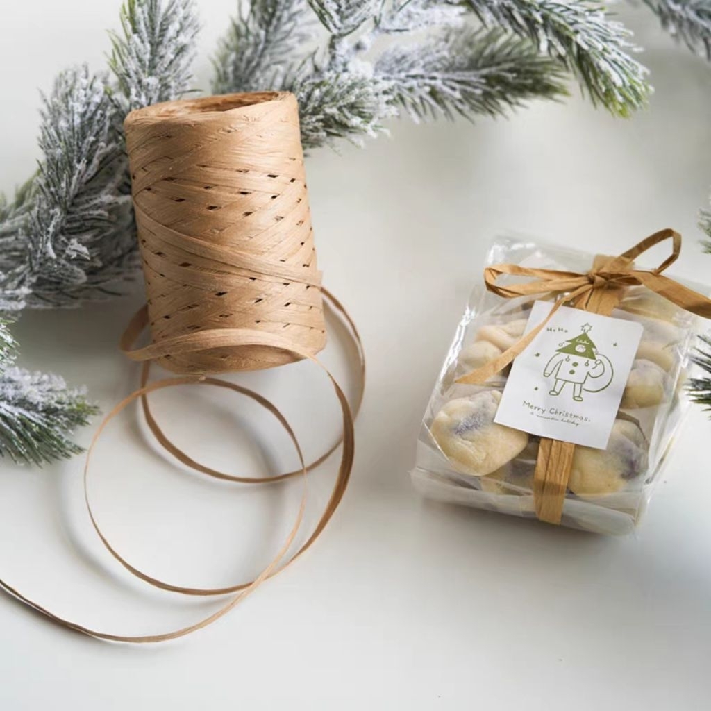 5 MM x 100 M Paper Rope Gift Box Decor Wrapper 拉菲纸绳丝带礼物盒礼盒包装装饰 | Shopee ...
