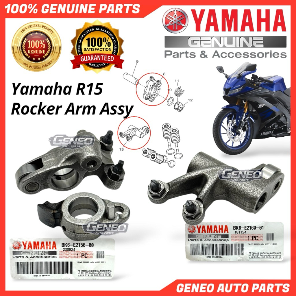 YAMAHA YZR15 R15 VALVE ROCKER ARM ASSY EXHAUST INTAKE 100% ORIGINAL ...