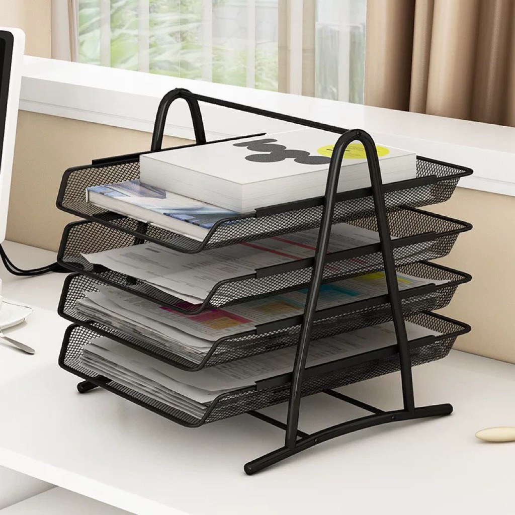 File Document Letter Paper Tray Sorter Collection File Desk Organizer ...