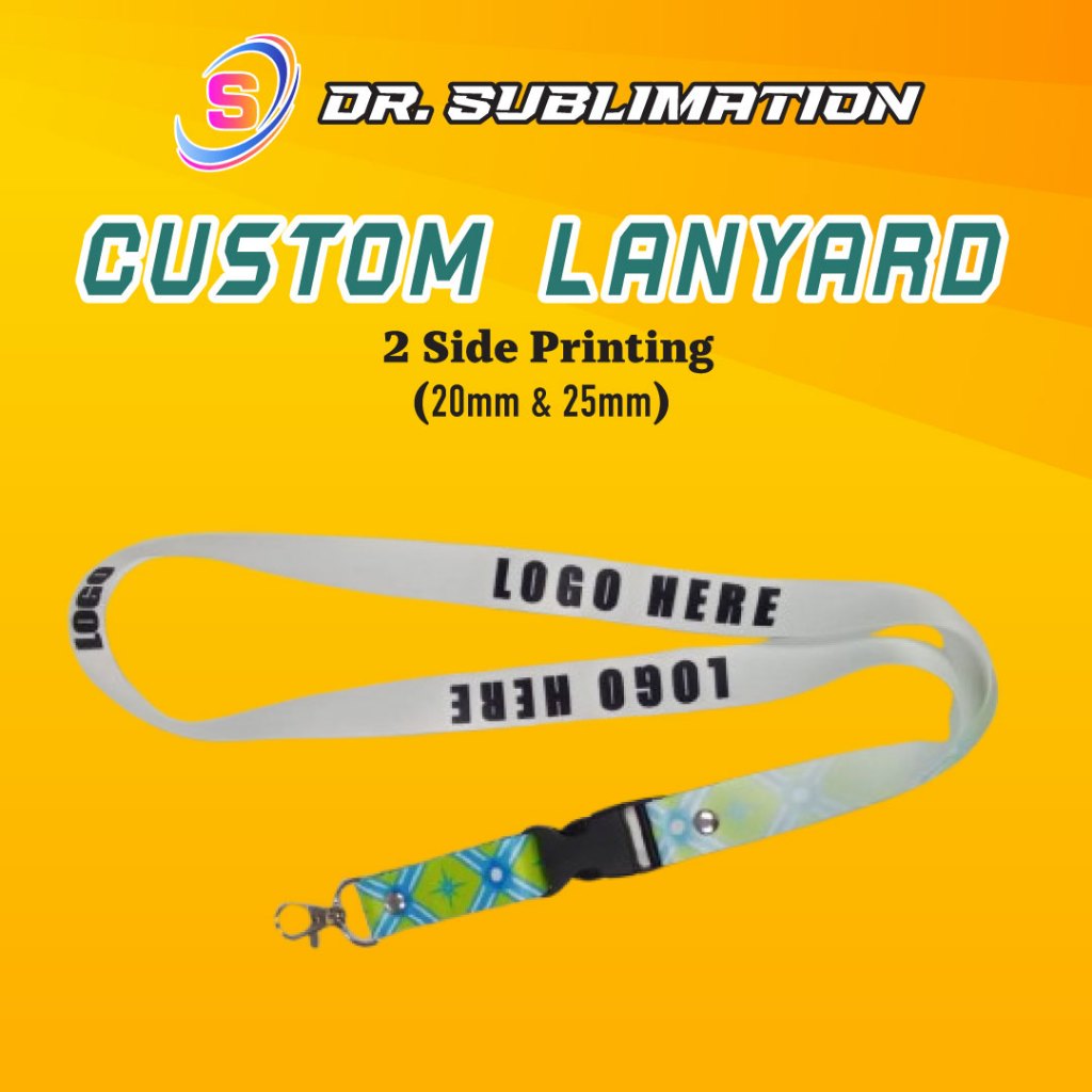 Lanyard Custom Design Colour 2 Side Printing 20mm / 25mm With Buckle ...