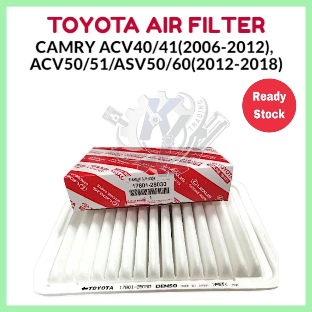 Genuine Toyota Engine Air Filter – 17801-28030, OEM, Fits Camry Venza