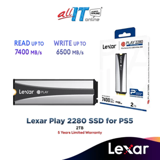 Lexar Play M.2 NVME Gen 4x4 2280 SSD with heatsink for PS5 (2TB)