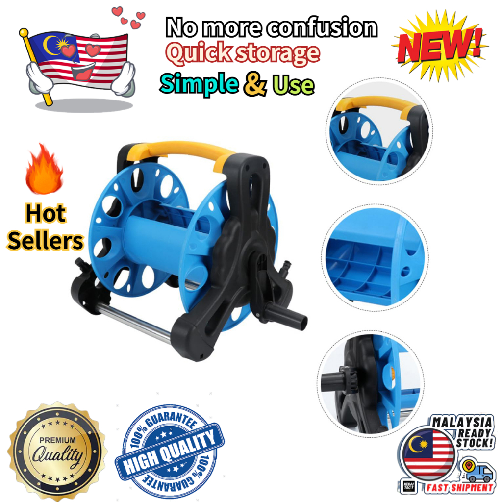 Garden Hose Reel Storage Rack Air Hose Reel with Water Trap and ...