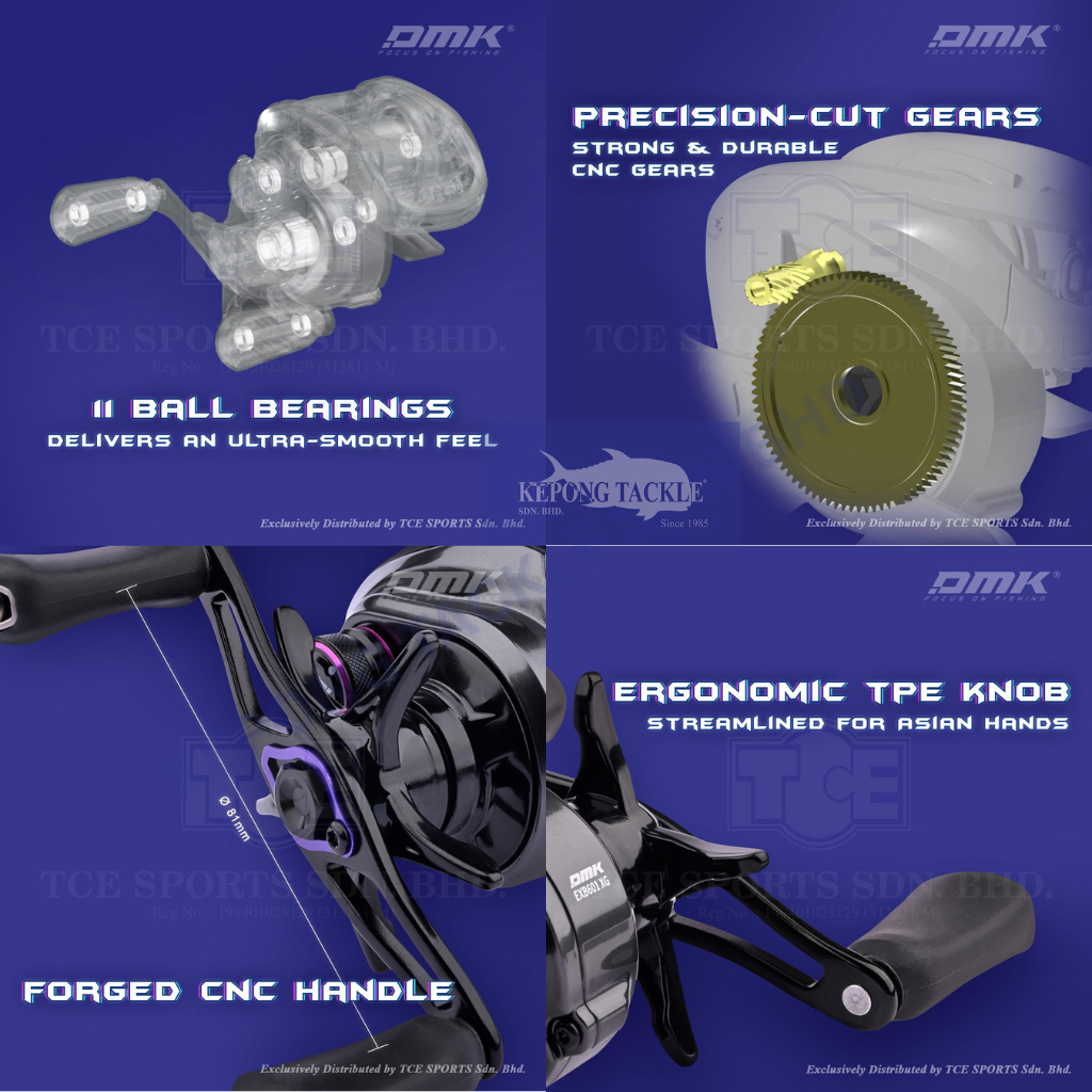 DMK CHEETAH PLUS EXB 601HG & EXB 601XG Baitcasting Fishing Reel BC