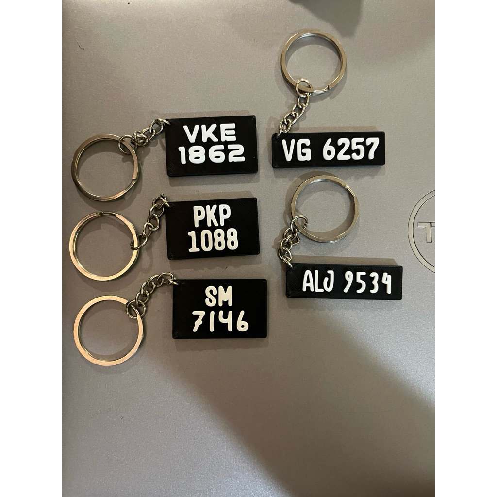 Mini Plate No Keychain 3D Print | Keychain 3D Nama | Plate Nombor ...