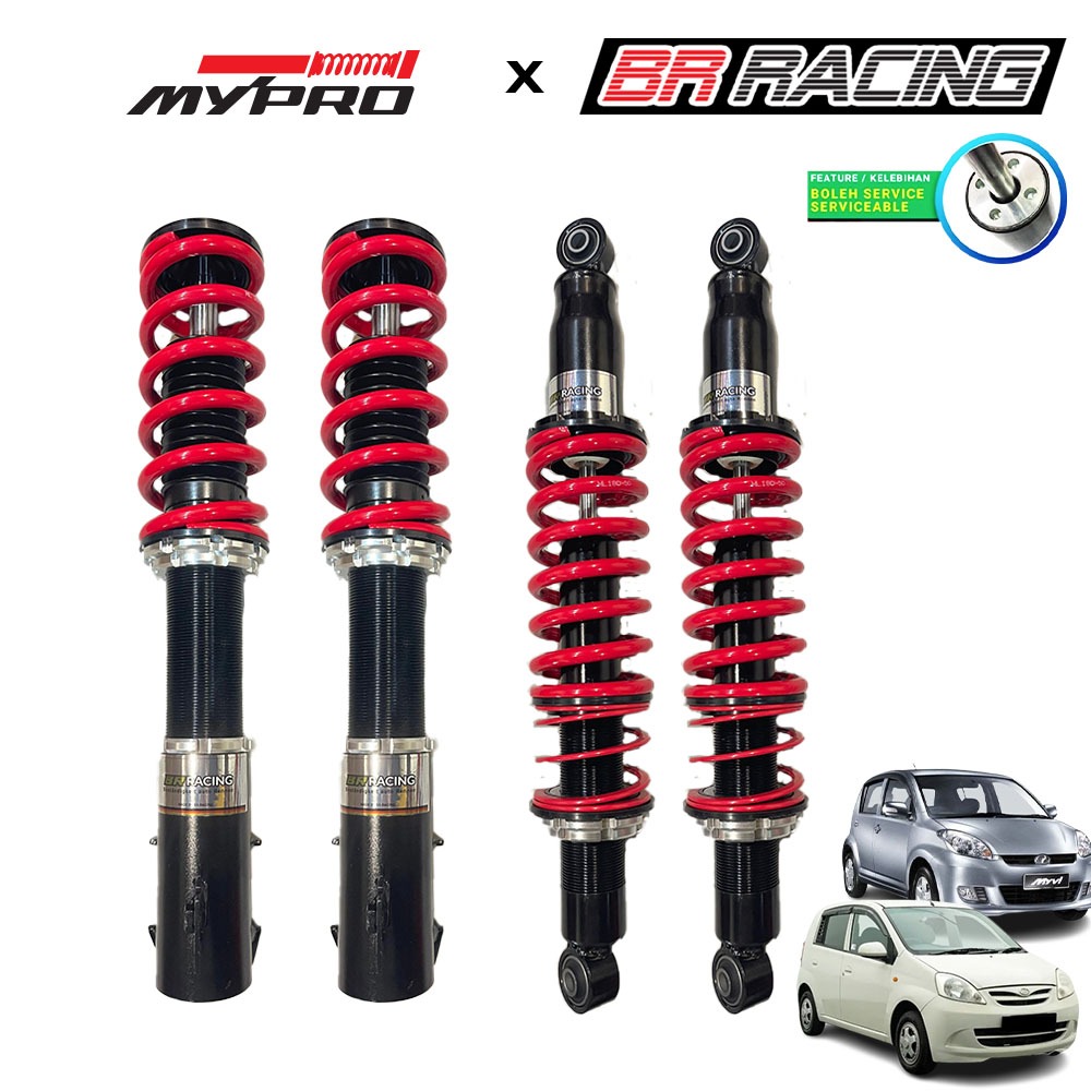 BR RACING Adjustable Absorber ( Boleh Service ) High Low Bodyshift for ...