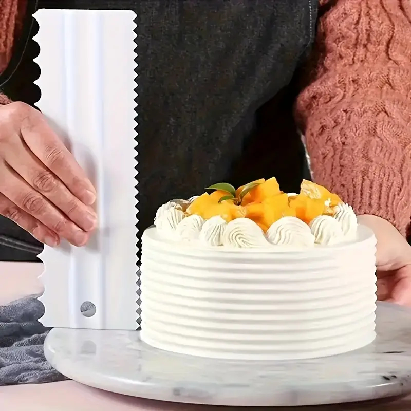 4pcs Scraper Comb Cake Scraper Pastry Design Textures Baking Tools Cake ...