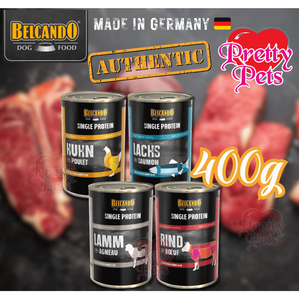 Belcando Single Protein Dog Food Wet Canned Food 400g  (Chicken/Beef/Lamb/Salmon) | Shopee Malaysia