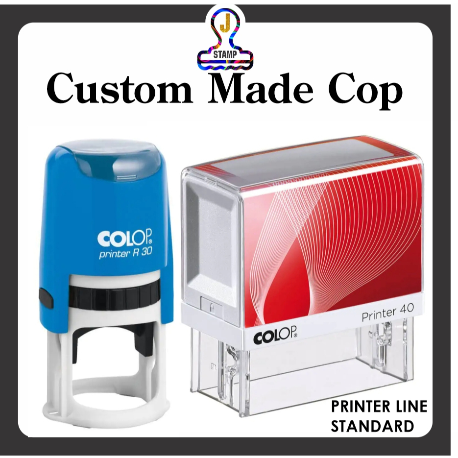 COLOP Cop Nama Stamp COLOP Printer Line Round Stamp Self-inking Custom ...