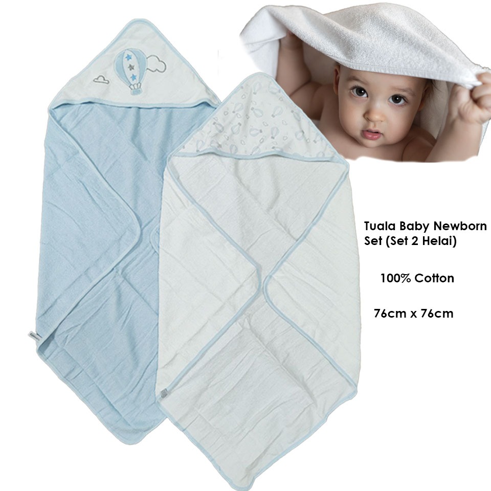 Tuala Baby Newborn Towel 100% Cotton Bath Towel Set | Shopee Malaysia