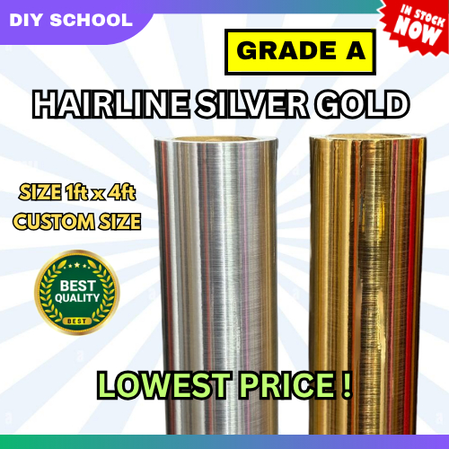 Hairline Sticker (Gold & Silver) – Premium Metallic Adhesive for craft ...