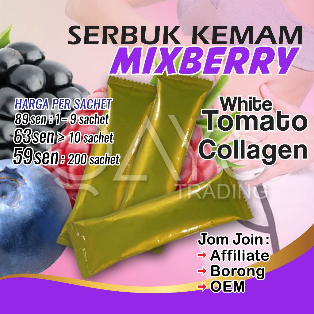 Lelong S3 Serbuk Kemam Mixberry White Tomato Brand Popular & Sedap ...
