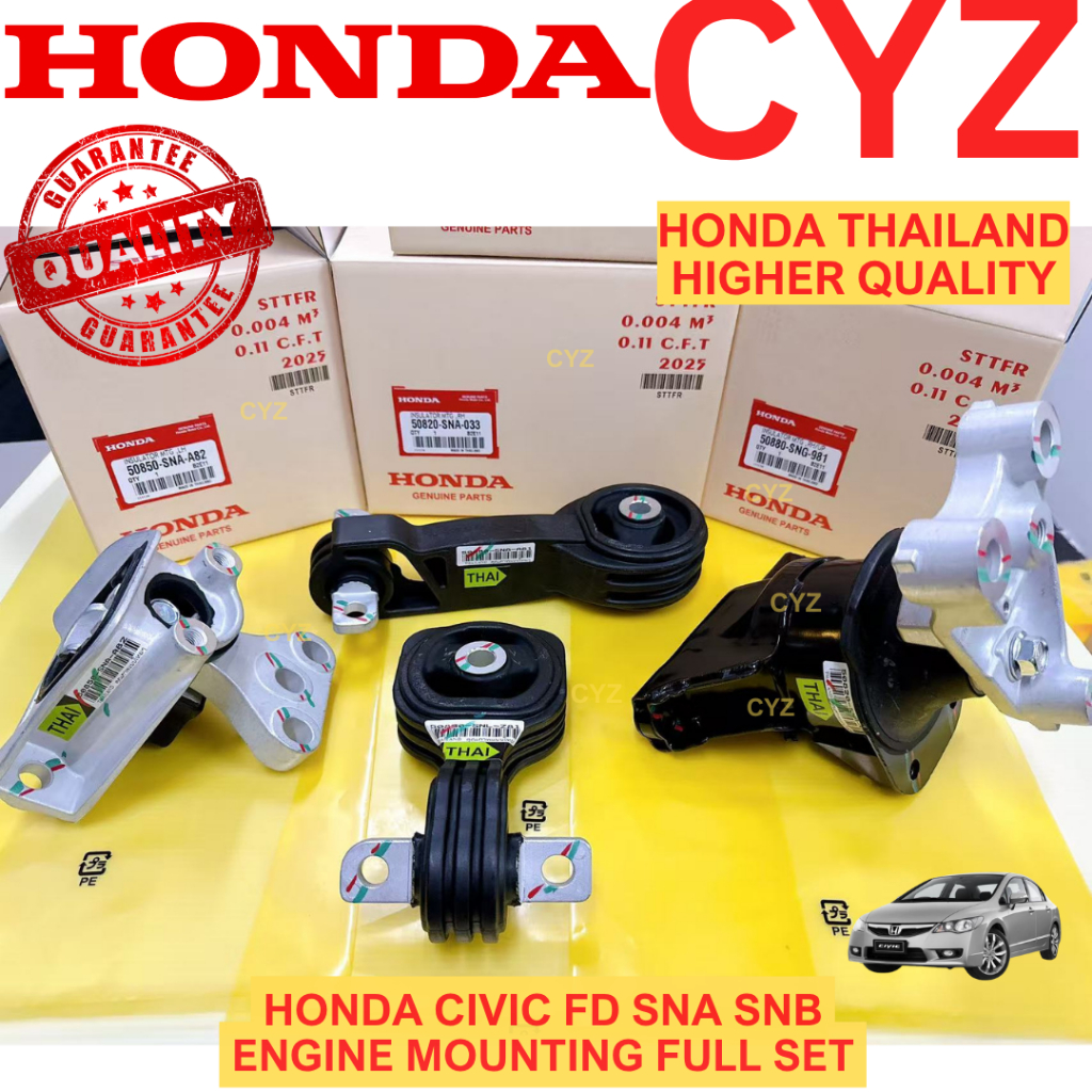 100% THAILAND HONDA CIVIC FD SNA SNB 1.8 2.0 06Y ENGINE MOUNTING SET ...