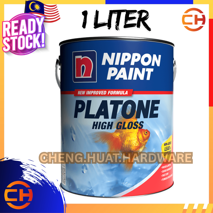 NIPPON PAINT PLATONE HIGH GLOSS 1 LITER - WOOD & META, EXTERIOR ...