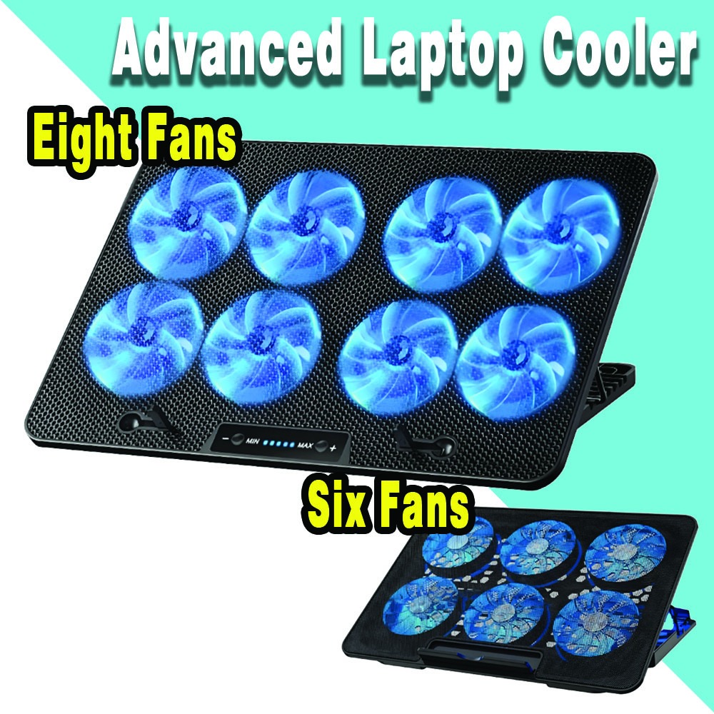 Laptop Cooler Stand USB Cooling Fan 8 Fans for Laptop , PC, Ipad ...