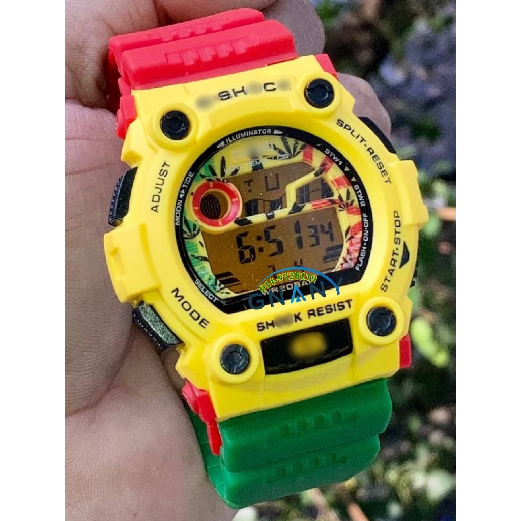 Mat Moto Rasta G shock jam tangan lelak limited edition free box gshk ...