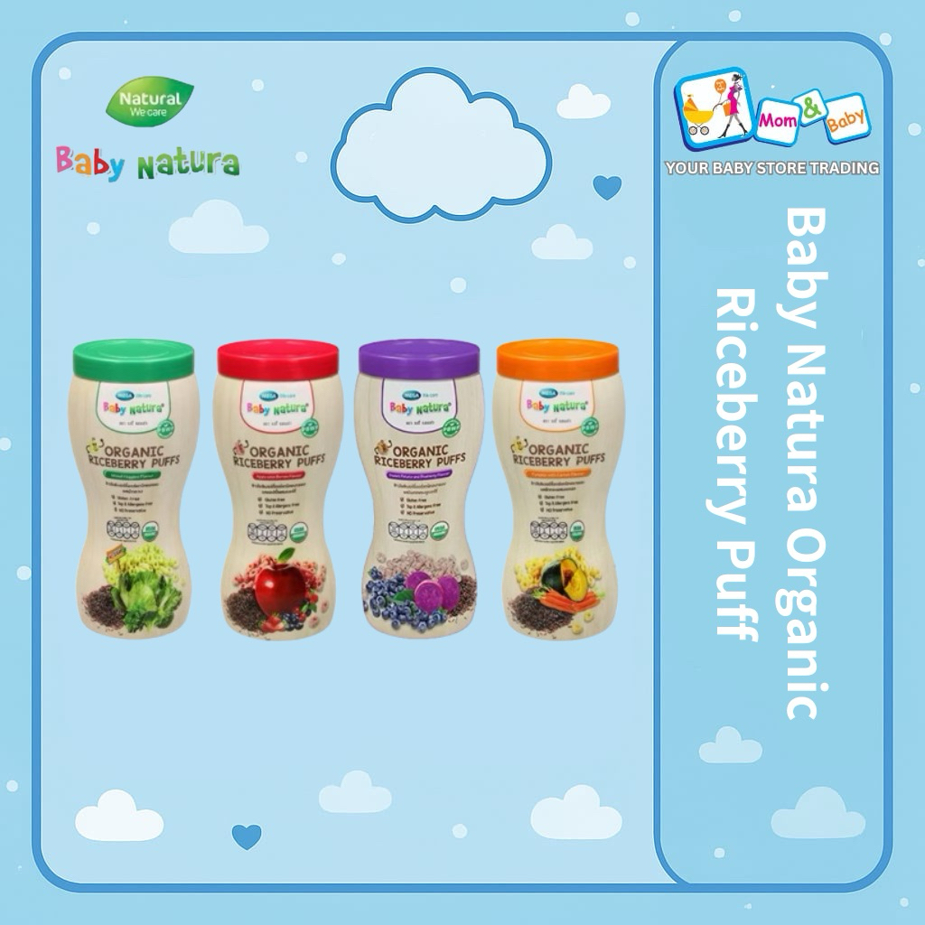 Baby Natura Organic Riceberry Puff Baby Rice Puff Snack (1 Pack ...