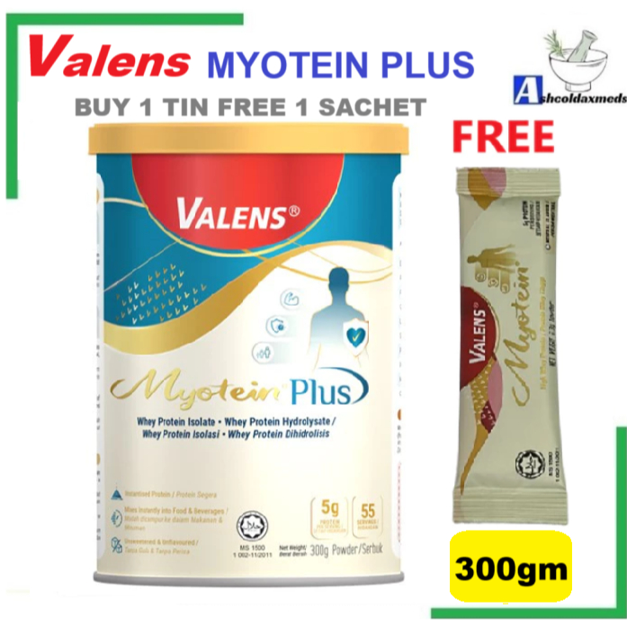 (BLUE) (FREE SACHET) Valens Myotein Plus 300g (Fast recovery after ...