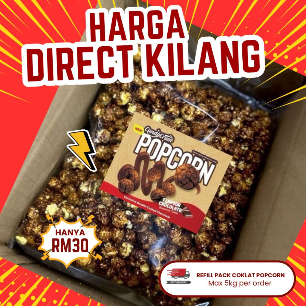 CandyCrum Chocolate Popcorn 1Kg - DIRECT KILANG | NO STICKER | HARGA ...
