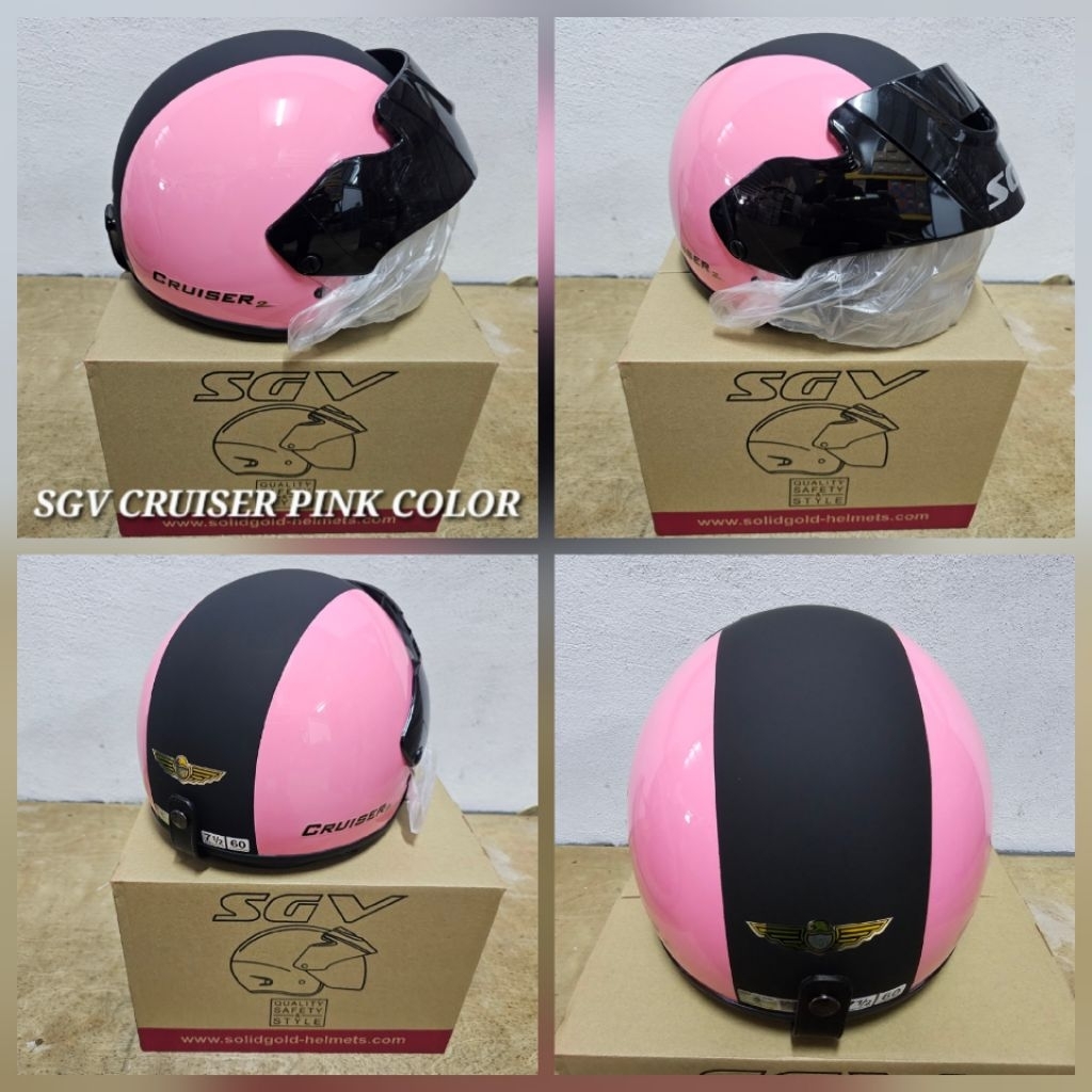 SGV CRUISER HELMET - PASTEL PINK COLOR | Shopee Malaysia