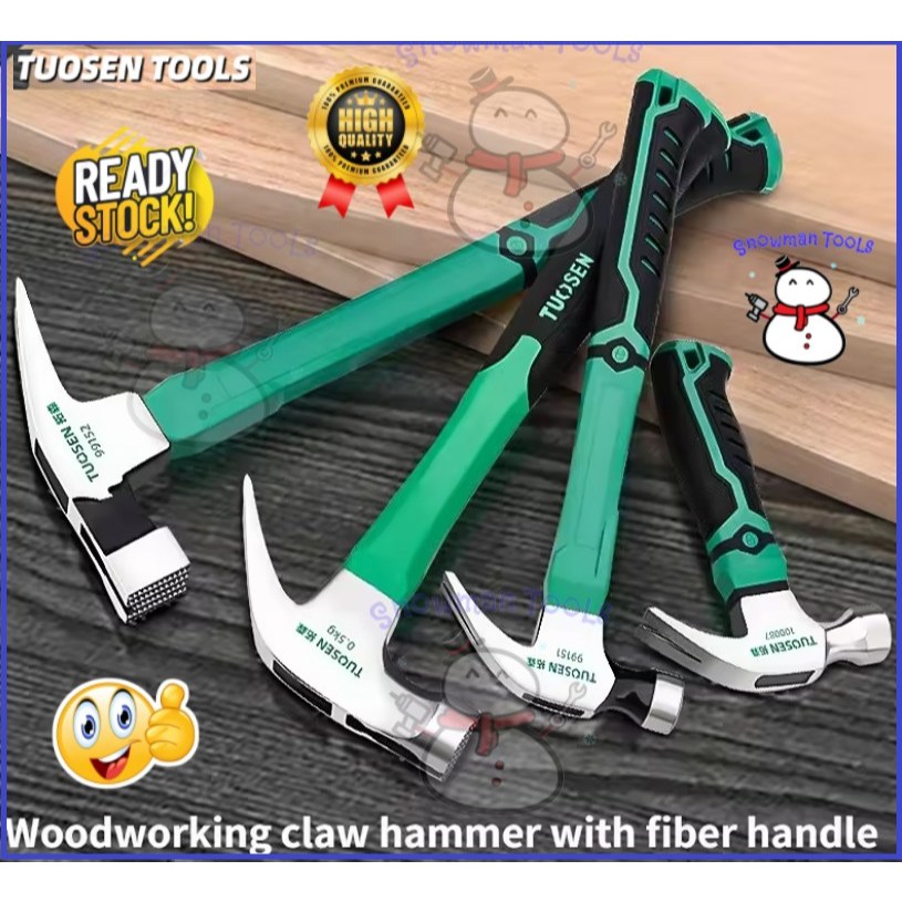 TUOSEN Multi functional Nail Hammer Fibre Claw Hammers Woodworking ...