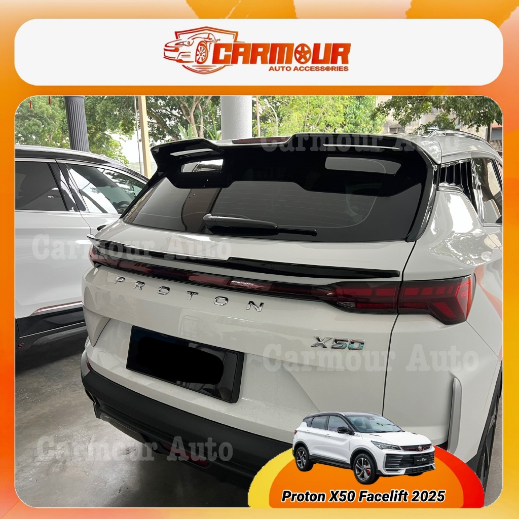 Proton X50 Facelift 2025 Rear Trunk Spoiler Rear Wing Ducktail Spoiler ...
