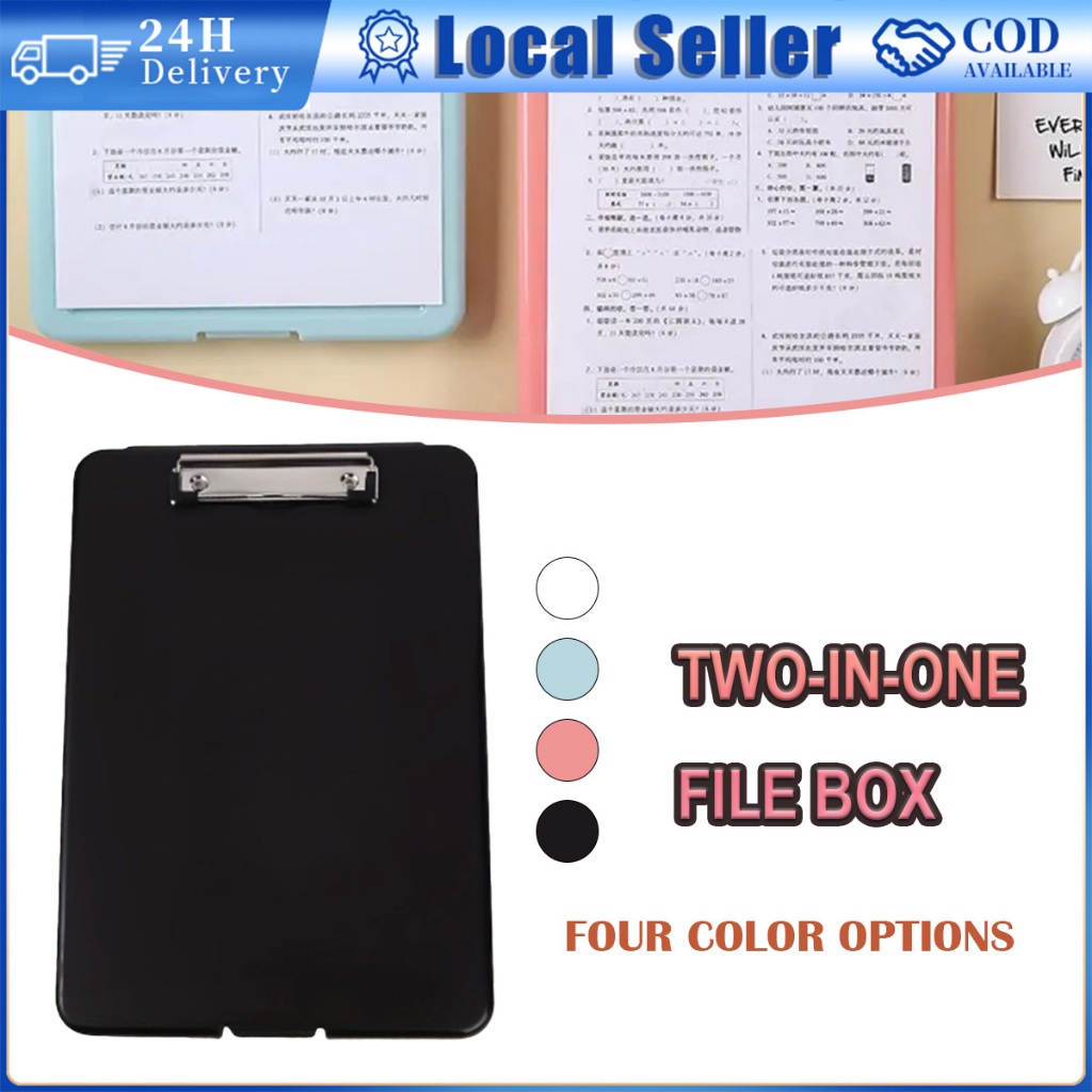 2 in 1 Multi-functional file organizer box Writing Board with Clip ...