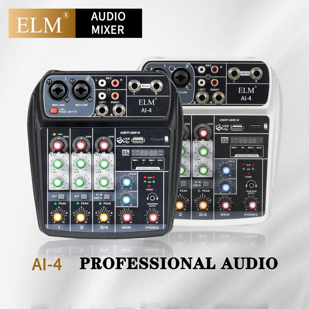 ELM AI-4 professional mixer with built-in digital effects processor and ...