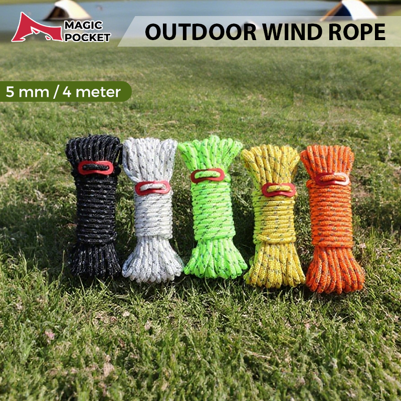 Parachute Clothesline Camping Rope Tent Rope 5mm Thick Reflective Rope ...