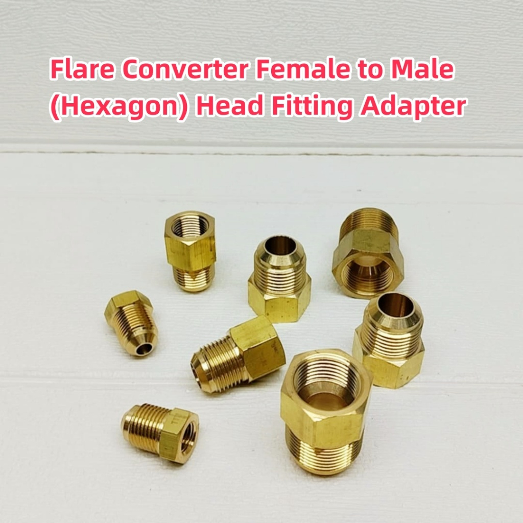 Penyambung Kepala Heksagon/Flare Converter Internal Thread to External ...