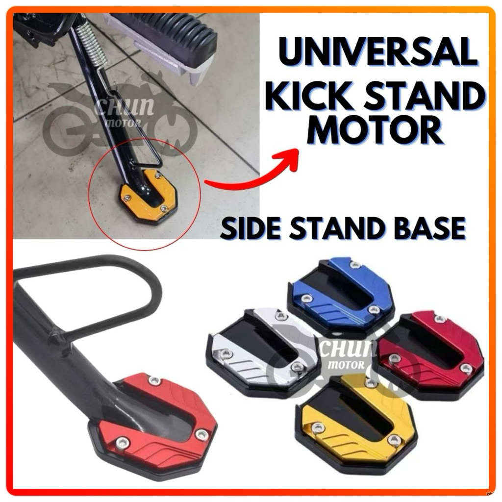 Universal Motorcycle Bike Kickstand Extender Foot Side Stand Extension ...