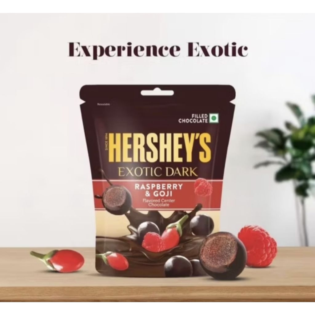 Hershey's Exotic Dark Raspberry & Goji Flavoured Centre Chocolate [100g ...