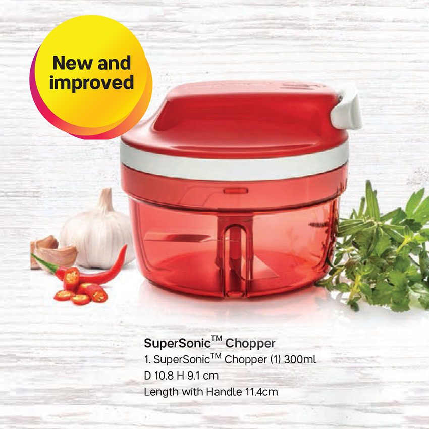 Tupperware SuperSonic Chopper Compact / Turbo Chopper (Garlic Chopper ...