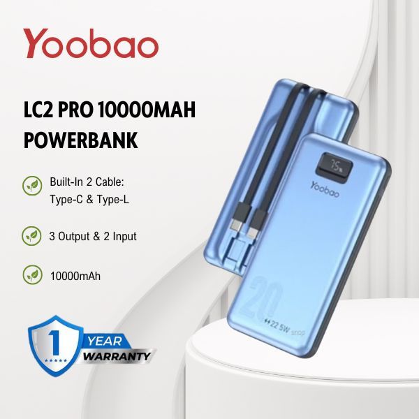 Yoobao LC2 Pro 10000mAh Powerbank | Powerbank Fast Charging - 1 Year ...