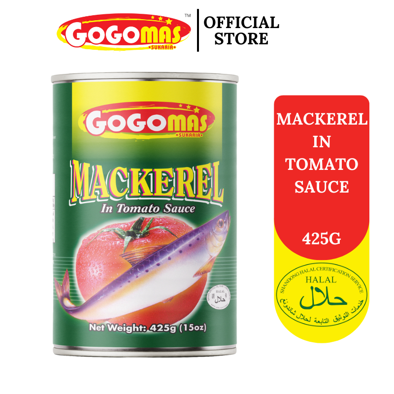 Gogomas Mackerel in Tomato Sauce 425g | Ikan Makerel Tin Dalam Sos ...
