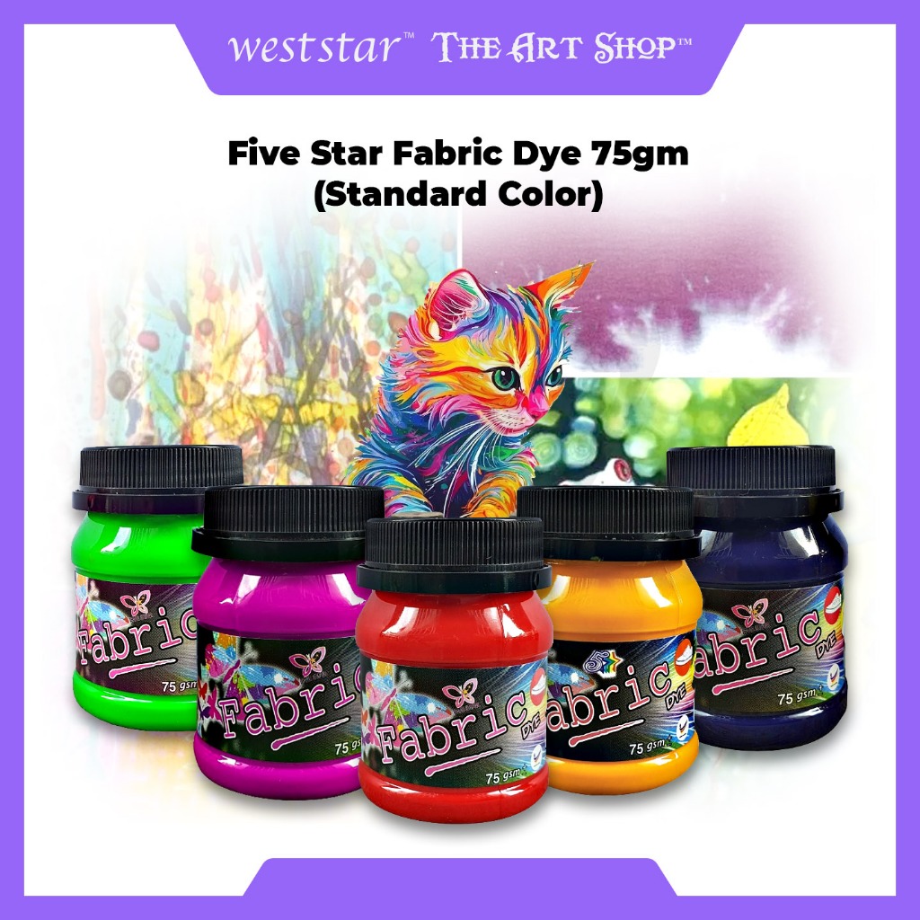 Five Star Fabric Dye 75gm - Standard Color | Weststar The Artshop ...