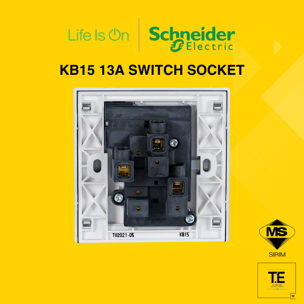 SCHNEIDER VIVACE SERIES KB15 13A SWITCH SOCKET OUTLET | Shopee Malaysia