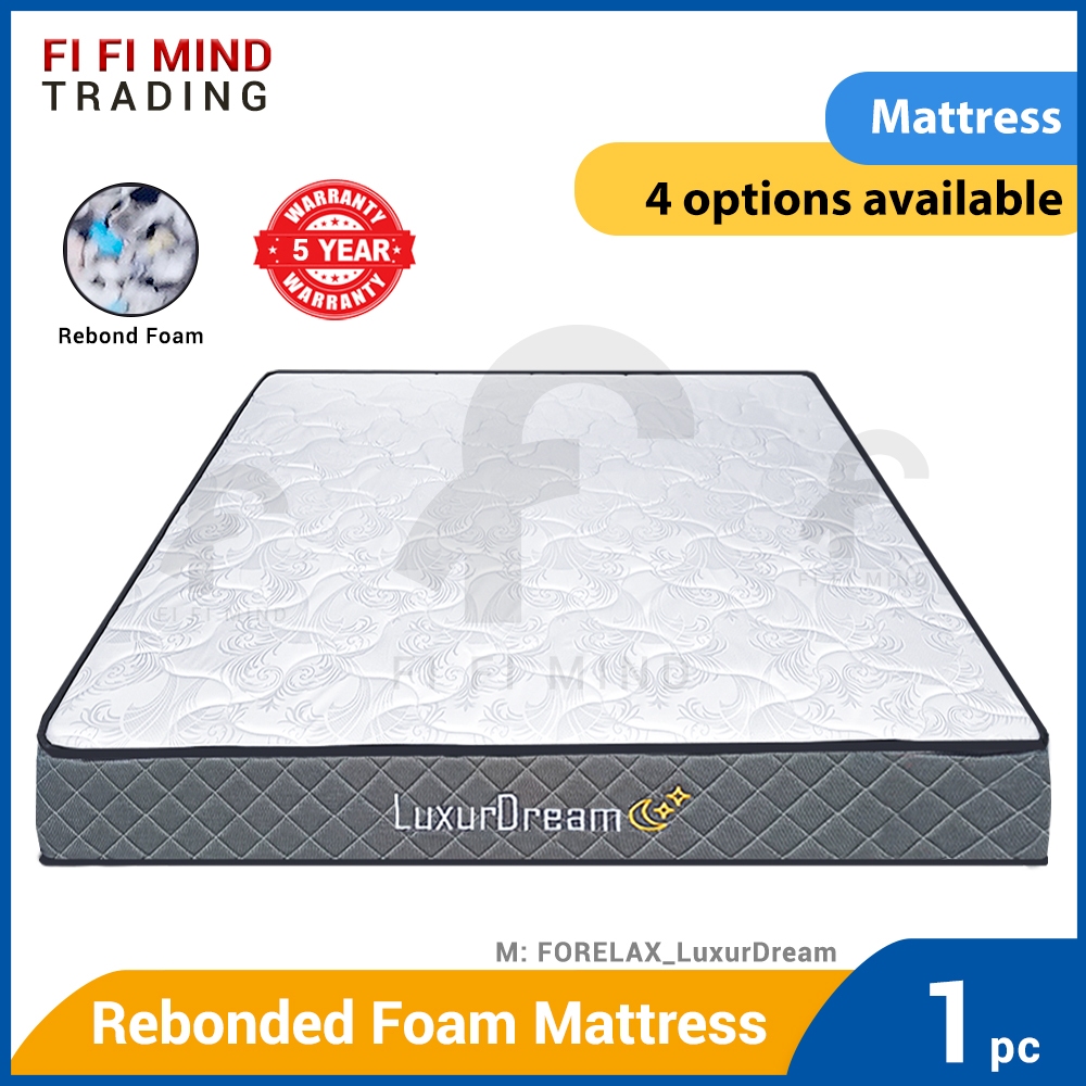 ForeLax LuxurDream 5 Inches 8 Inches Rebonded Foam Mattress Single ...