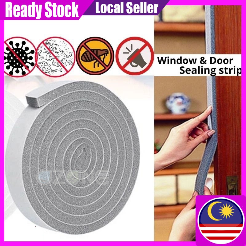 2M Window Door Sealing Strip Self-Adhesive Sponge Soundproof Halang ...