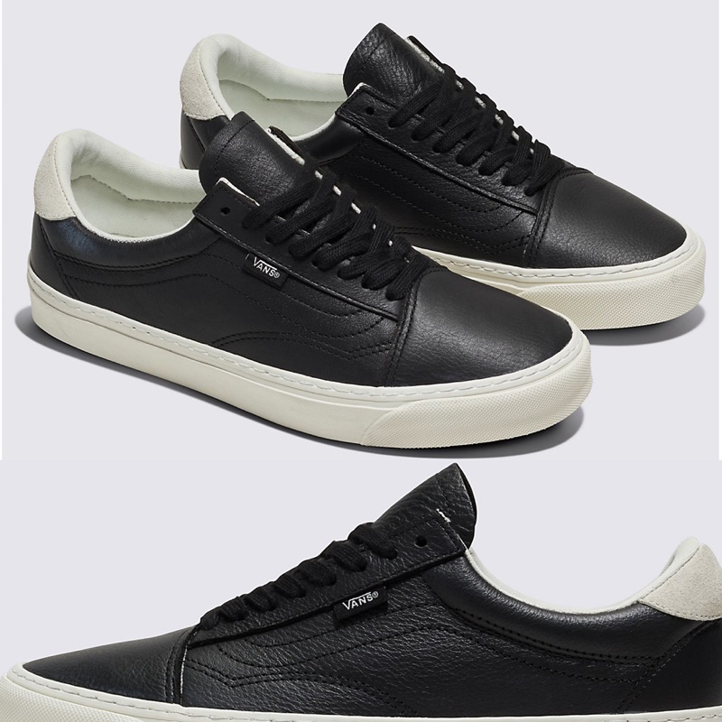 READYSTOCK ORIGINALS VANS OLD SKOOL LUX LEATHER BLACK WHITE Shopee Malaysia
