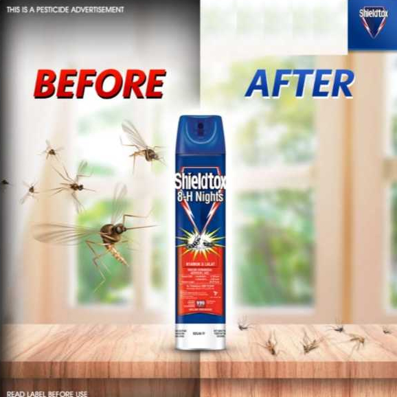 Shieldtox Mosquito Spray Aerosol 600ml x 2 Value Pack Nilai Hebat ...