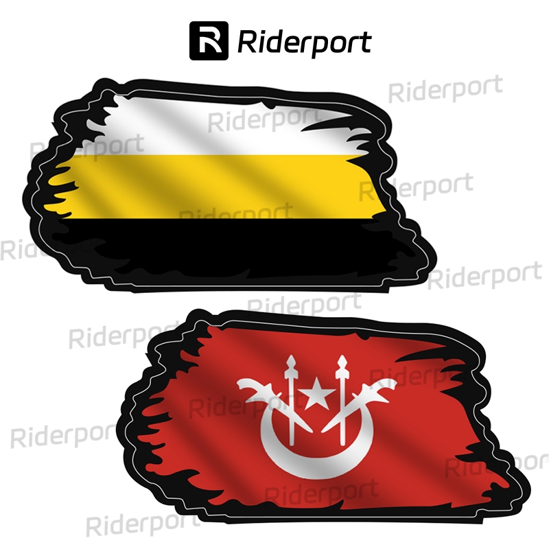 Mini Sticker Bendera Malaysia Flag Stickers Motor Kereta Sabah Kelantan ...