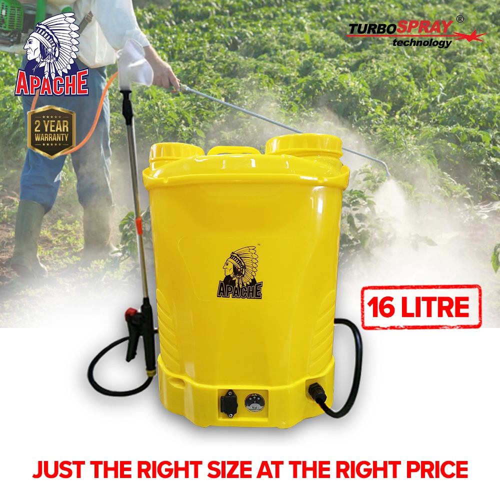 APACHE TurboSpray KS-16E 16L Rechargeable Lithium-Ion Battery Backpack ...